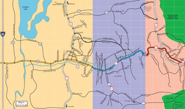 Directions From My Location To Gatlinburg Tennessee Smoky Mountain Area Maps | Smoky Mountain Directions