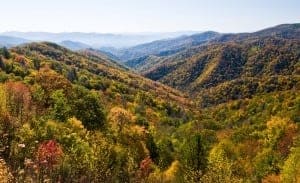 Incredible photo of the Smoky Mountains during the fall.