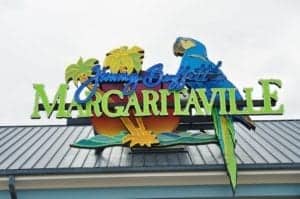 margaritaville sign at the island in pigeon forge