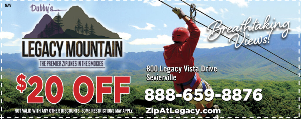 Legacy Mountain Ziplines Coupon $20 Off