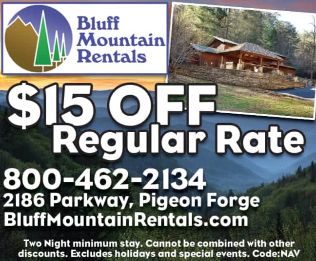 Bluff Mountain Rentals Coupon