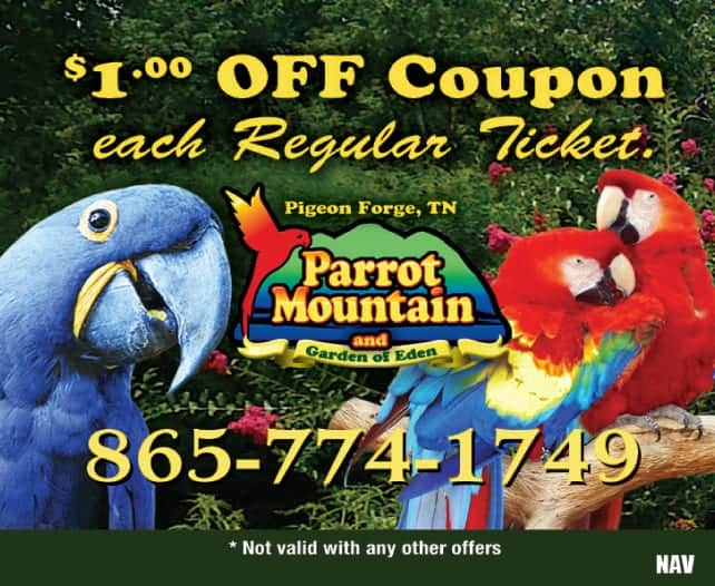 Parrot Mountain and Gardens Coupon $1 Off