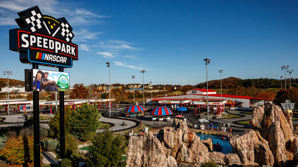 NASCAR SpeedPark Smoky Mountains view from above