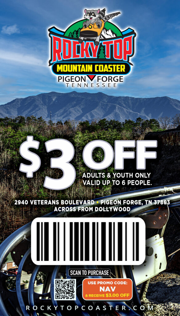 Rocky Top Mountain Coaster Coupon $3 Off