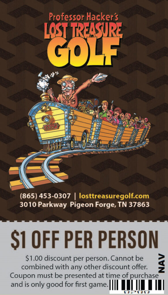 Professor Hacker’s Lost Treasure Golf Coupon $1 Off