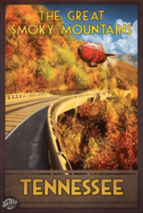 Poster of Blimp Flying High over the Great Smoky Mountains