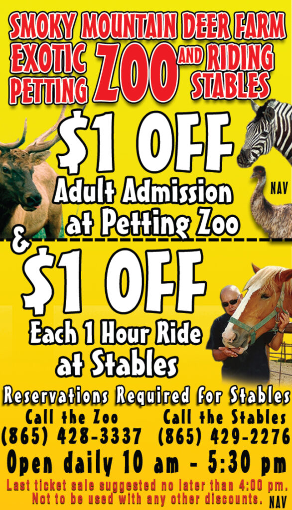 Smoky Mountain Deer Farm Coupon $1 Off