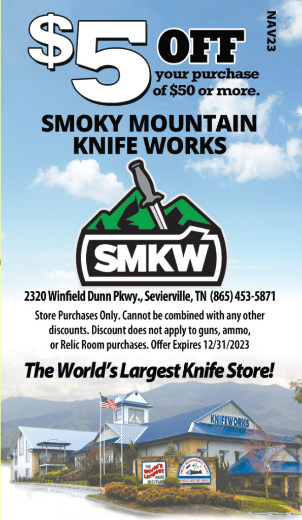 Smoky Mountain Knife Works Coupon $5 off