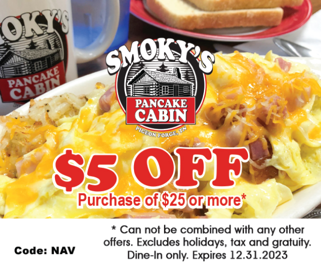 Smoky’s Pancake Cabin Coupon $5 Off