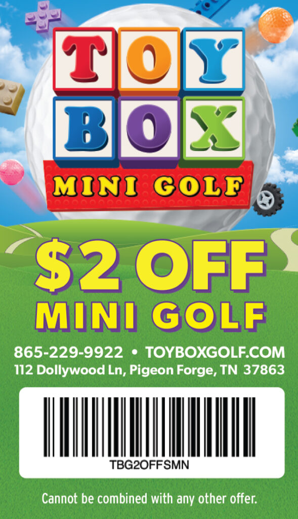 Toy Box Mini Golf Coupon $2 Off