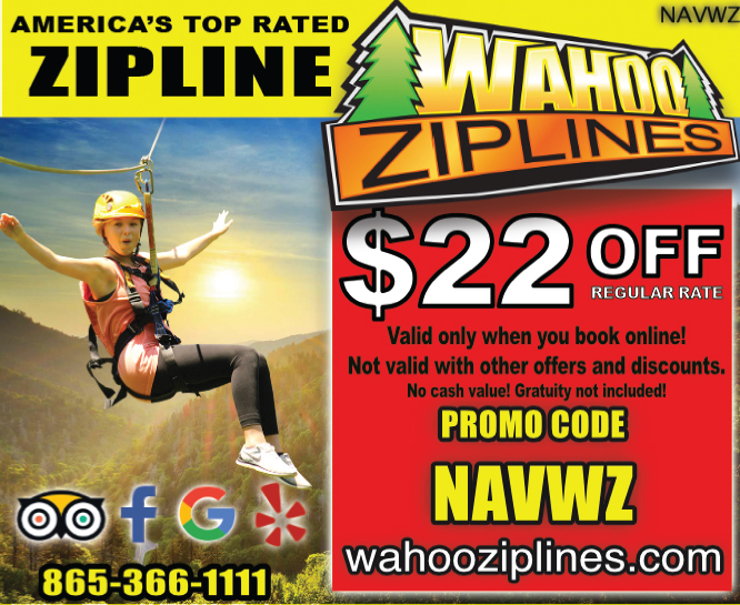 Wahoo Ziplines Promo Code $22 Off