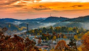 downtown gatlinburg in the fall