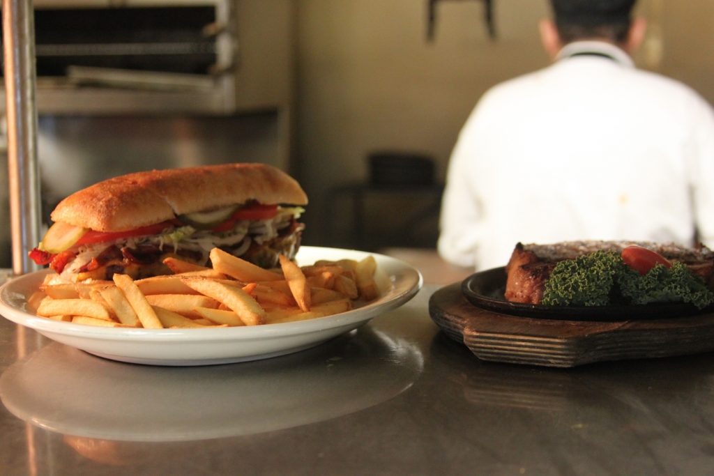 burger and fries
