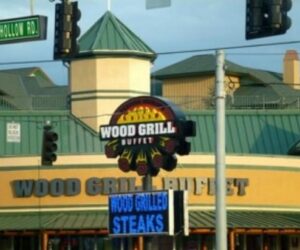 Wood Grill Buffet sign