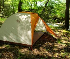 tent in the woods