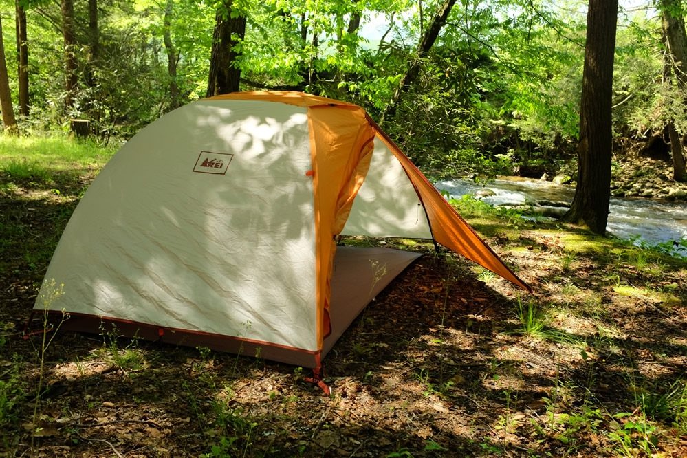 tent in the woods