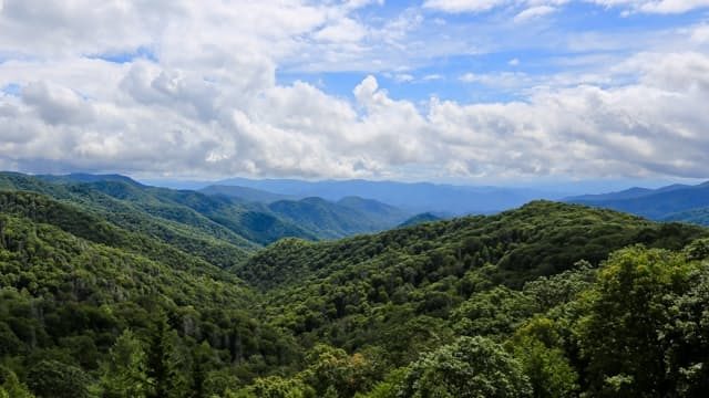 panoramic view at The Great Smoky Mountains