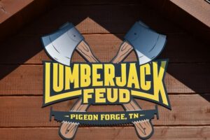 lumberjack feud sign | Smoky Mountain Attractions