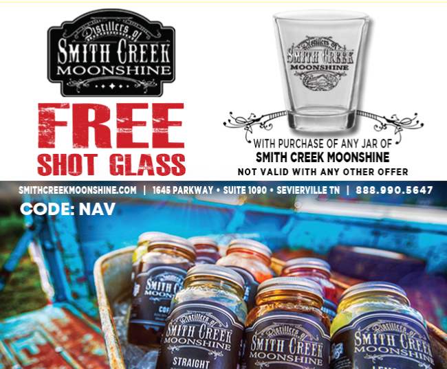 Smith Creek Moonshine Coupon for free shot glass