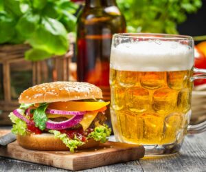 burger and beer