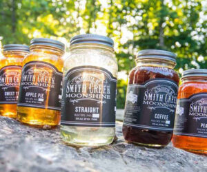 the selection on moonshine jars from Smith Creek Moonshine