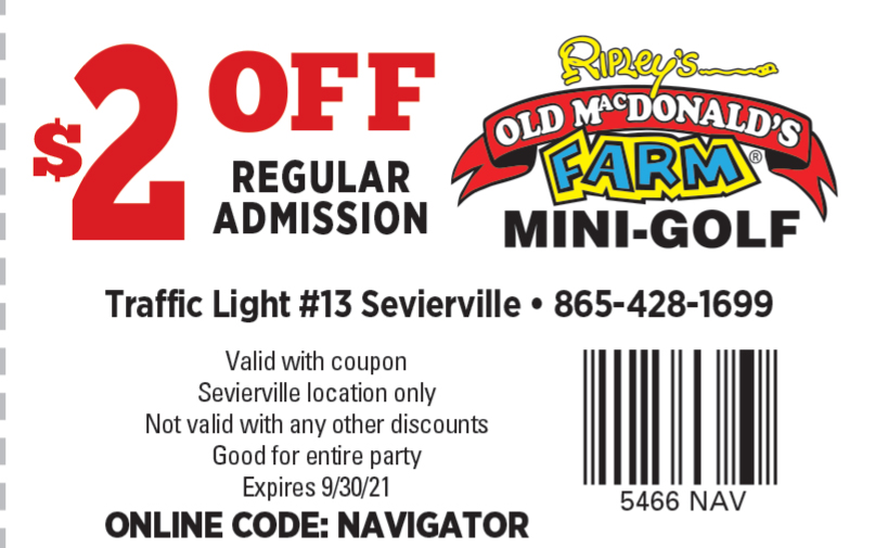 Ripley's Old MacDonald Mini-Golf coupon Ripley's Old MacDonald Mini-Golf coupon