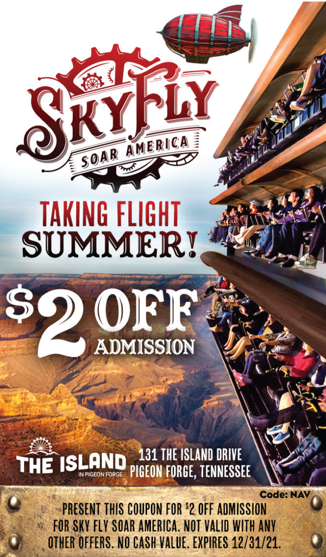 SkyFly Soar America Coupon at the Island in Pigeon Smoky