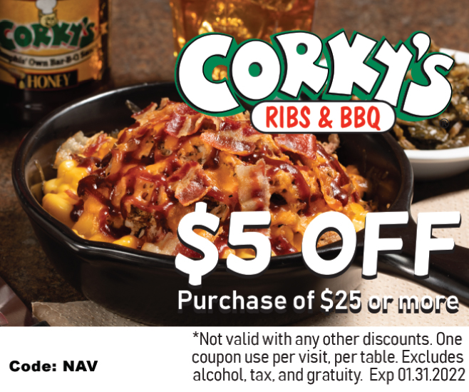 Corky's BarbBQue in Pigeon Tennessee. Smoky Mountain Navigator