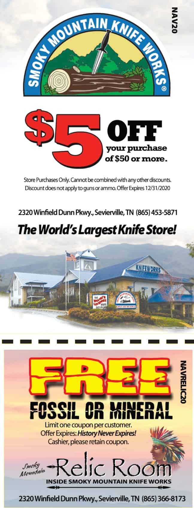 Smoky Mountain Coupons for Pigeon Gatlinburg, & Sevierville