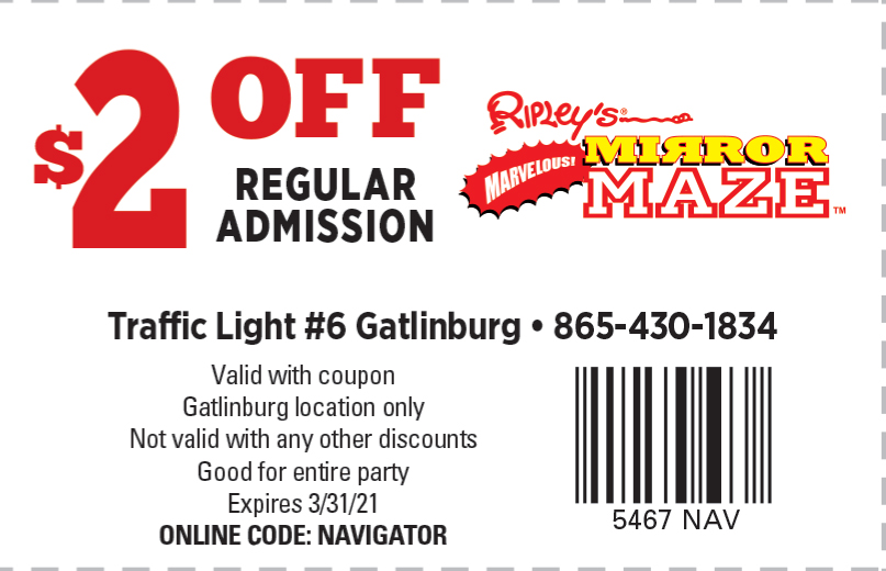 Ripley's Marvelous Mirror Maze coupon Ripley's Marvelous Mirror Maze coupon