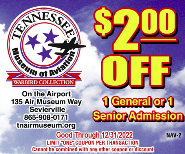 Tennessee Museum of Aviation coupon