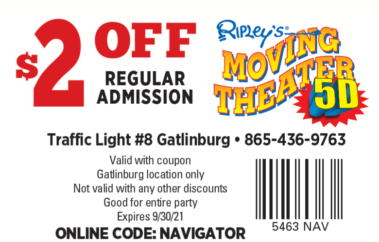 Ripley's Moving Theater 5D coupon Ripley's Moving Theater 5D coupon