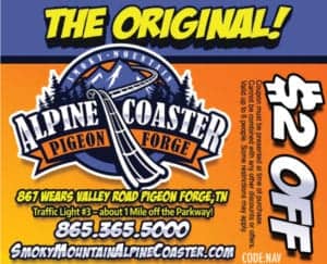 Smoky Mountain Alpine Coaster coupon Smoky Mountain Alpine Coaster coupon
