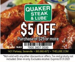 Quaker Steak & Lube coupon Quaker Steak & Lube coupon