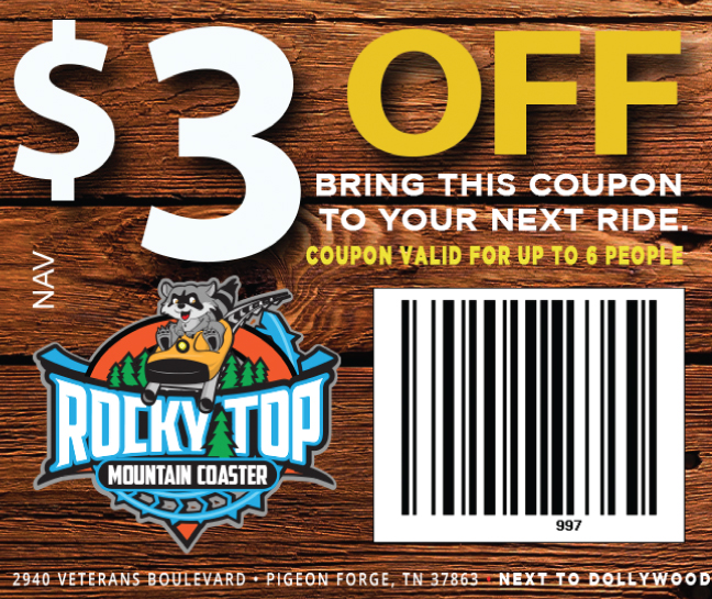 Rocky Top Mountain Coaster coupon
