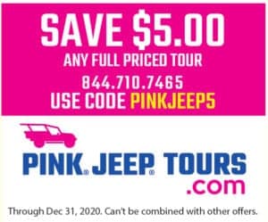 Pink Jeep Tours coupon Pink Jeep Tours coupon