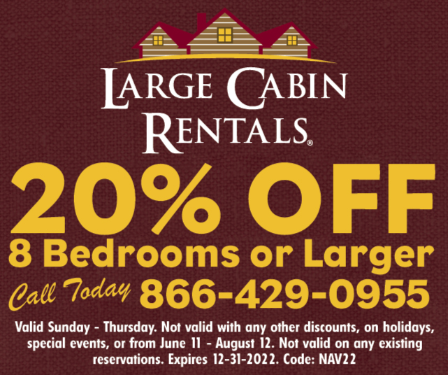 Large Cabin Rentals coupon Large Cabin Rentals coupon