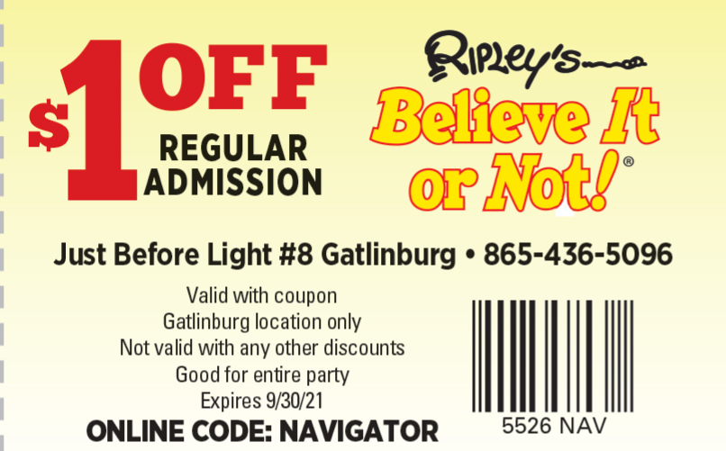 Ripley's Believe It or Not coupon Ripley's Believe It or Not coupon