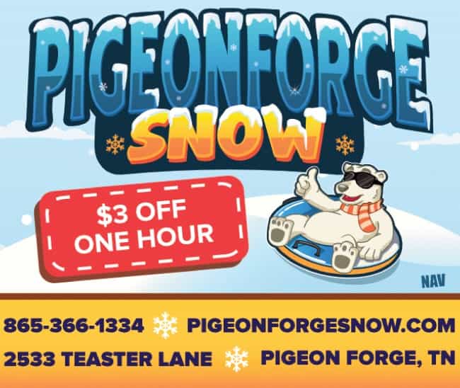 Save money at Pigeon Forge Snow Tubing with coupon | Smoky Mountain