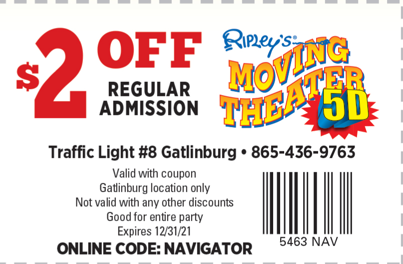 Ripley's Moving Theater 5D coupon Ripley's Moving Theater 5D coupon