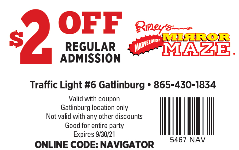 Ripley's Marvelous Mirror Maze coupon Ripley's Marvelous Mirror Maze coupon