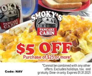 Smoky's Pancake Cabin coupon Smoky's Pancake Cabin coupon