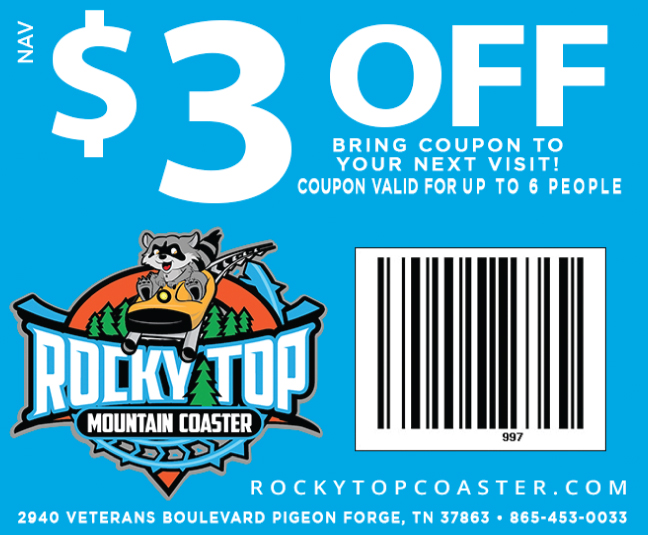 Rocky Top Mountain Coaster coupon Rocky Top Mountain Coaster coupon
